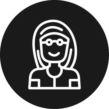 Öğretmen Satırı Çemberi BG Simgesi, Basit Tasarımlı Vektör Resimleri