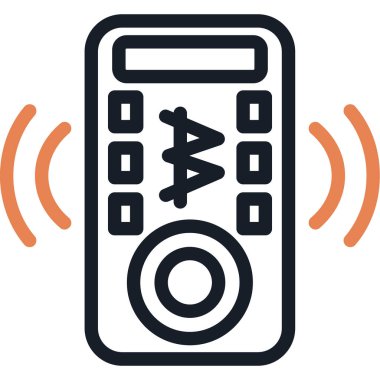 Bluetooth Hoparlör Satırı Simge Ögesi, Basit Tasarımlı Vektör Resimleri