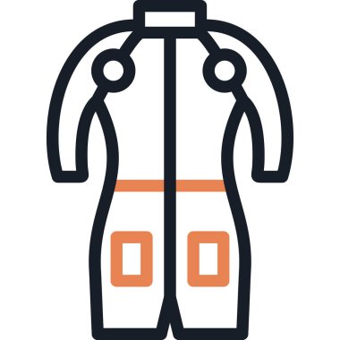 Wet Suit Line Due Simgesi, Basit Tasarımlı Vektör Resimleri