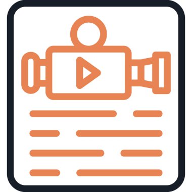 Movie Poster Satırı Bitiş Simgesi, Basit Tasarımlı Vektör Resimleri