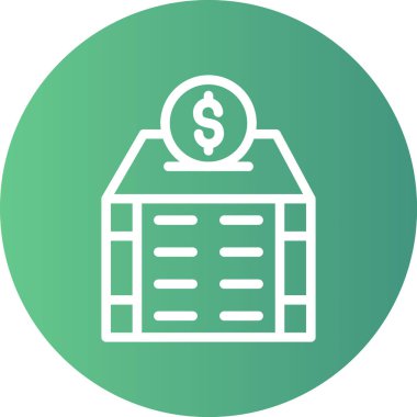 Zakat Çizgisi Gradyan Çemberi Simgesi, Basit Tasarımlı Vektör Resimleri