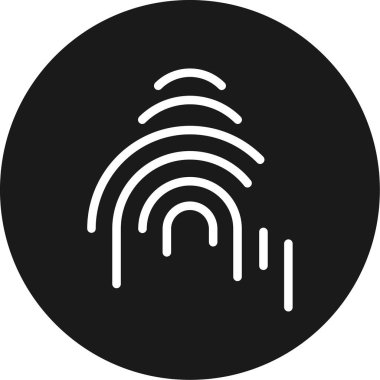 Dijital Kimlik Satırı Çemberi BG Simgesi, Basit Tasarımlı Vektör Resimleri