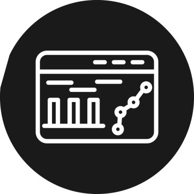 SEO Kontrol Çizgisi Çemberi BG Simgesi, Basit Tasarımlı Vektör Resimleri