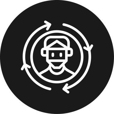 Kişisel İleti Satırı Çemberi BG Simgesi, Basit Tasarımlı Vektör Resimleri