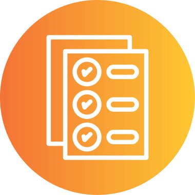 Görev Simgesi Satırı Gradyan Çemberi Simgesi, Basit Tasarımlı Vektör Resimleri