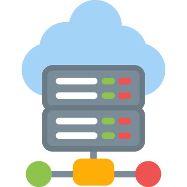 Web Ev Sahipliği Düz Simgesi, Basit Tasarımlı Vektör Resimleri