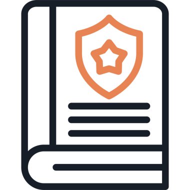 Ceza Kaydı Satırı Simgesi, Basit Tasarımlı Vektör İllüstrasyonu