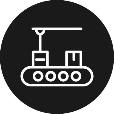 Üretim Çizgisi Çemberi BG Simgesi, Basit Tasarımlı Vektör Resimleri