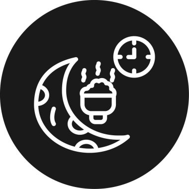 İftar Çizgisi Çemberi BG Simgesi, Basit Tasarımlı Vektör Resimleri