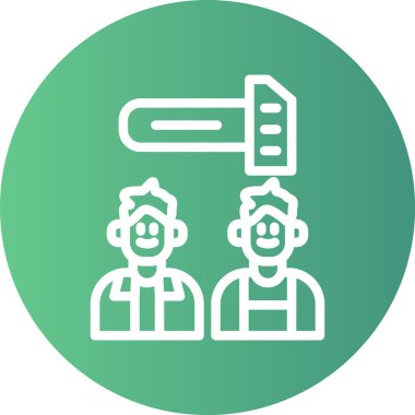 Takım İnşa Çizgisi Gradyan Çemberi Simgesi, Basit Tasarımlı Vektör Resimleri