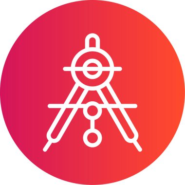 Pusula Çizgisi Çizimi Gradyan Çemberi Simgesi, Basit Tasarımlı Vektör Resimleri