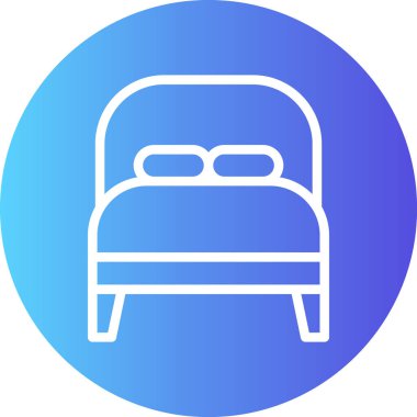 Yatak Hattının Gradyan Çemberi Simgesi, Basit Tasarımlı Vektör Resimleri