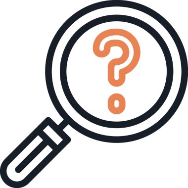 Dosya Satırı Soruşturma Simgesi, Basit Tasarımlı Vektör Resimleri