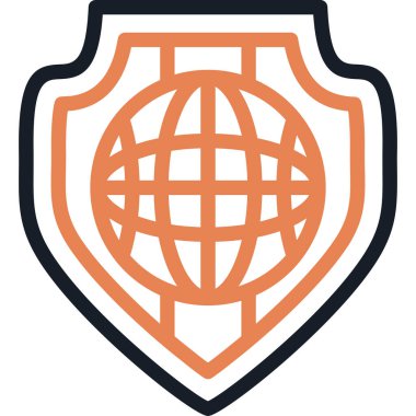 Güvenli Ağ Çizgisi Simgesi, Basit Tasarımlı Vektör ResmiComment