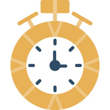 Zamanlayıcı Düz Simgesi, Basit Tasarımlı Vektör Resimleri