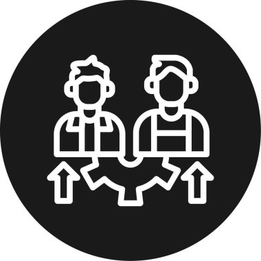 Takım Bağlanma Çizgisi Çemberi BG Simgesi, Basit Tasarımlı Vektör Resimleri