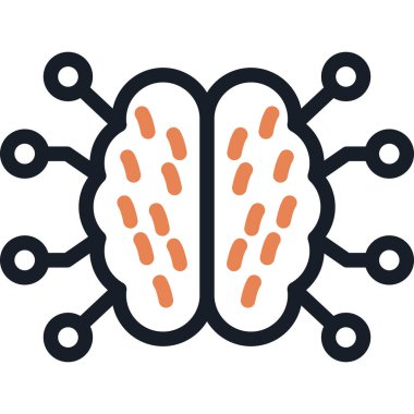 Zihin Haritası Satırı Simgesi, Basit Tasarımlı Vektör Resimleri