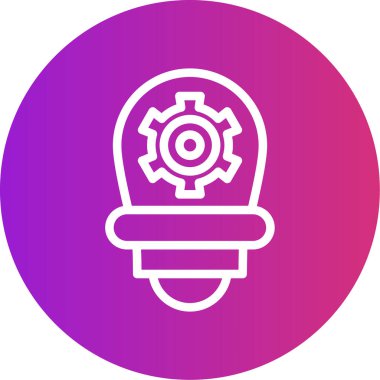 İş Zekası Çizgisi Gradyan Çemberi Simgesi, Basit Tasarımlı Vektör Resimleri