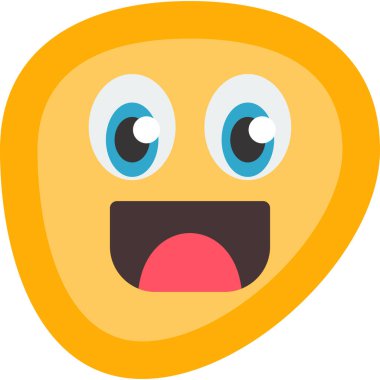 Yüzü Kızaran Düz Simge, Basit Tasarımlı Vektör İllüzyonu