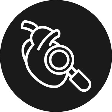 Balon Anjiyoplasti Çizgisi Çember BG Simgesi, Basit Tasarımlı Vektör Resimleri