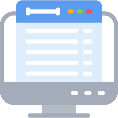 Yazılım Tasarımı Düz Simge, Basit Tasarımlı Vektör İllüzyonu