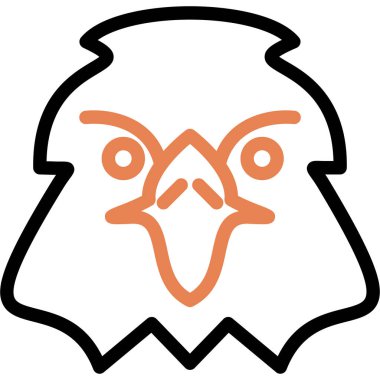 Kartal Çizgisi Simgesi, Basit Tasarımlı Vektör Resimleri