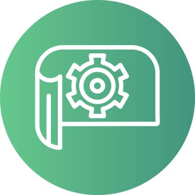 Prototip Satır Gradyan Çemberi Simgesi, Basit Tasarımlı Vektör Resimleri