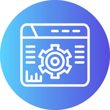 SERP Analiz Çizgisi Gradyan Çemberi Simgesi, Basit Tasarımlı Vektör Resimleri