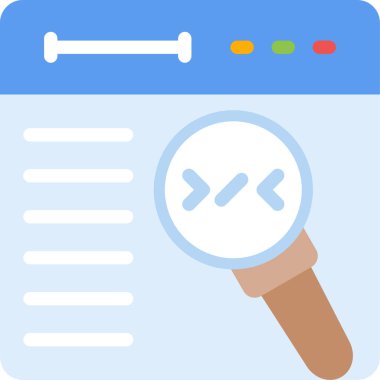 Kod İnceleme Düz Simgesi, Basit Tasarımlı Vektör Resimleri