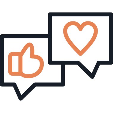 Sosyal Medya Bağlantı Satırı Basit Tasarımlı Vektör ResmiComment