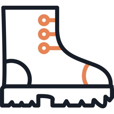 Yürüyüş Çizmeleri Satırı Basit Tasarımlı Vektör ResmiComment