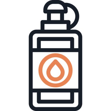 Yeniden Kullanılabilir Su Şişe Çizgisi Simgesi, Basit Tasarımlı Vektör Resimleri