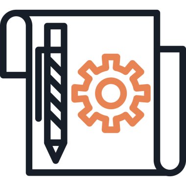 Prototip Test Satırı Simge Ögesi, Basit Tasarımlı Vektör İllüstrasyonu