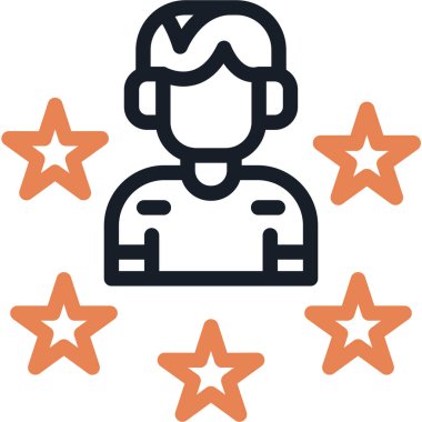 Çalışanların Değerlendirme Biçimi Satır Çizgisi Simgesi, Basit Tasarımlı Vektör Resimleri