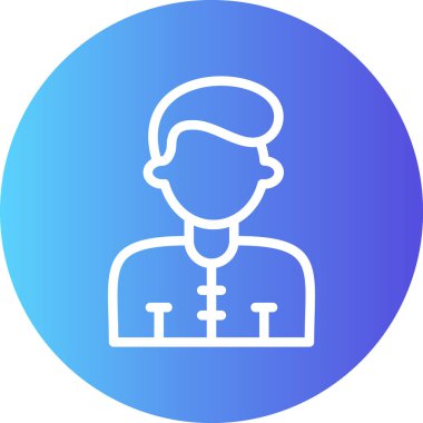 Telekom Satırı Gradyan Çemberi Simgesi, Basit Tasarımlı Vektör Resimleri