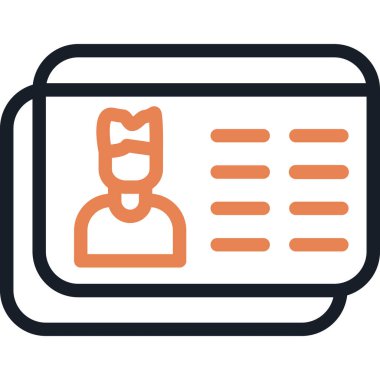 Kimlik Kartı Satırı Basit Tasarımlı Vektör ResmiComment