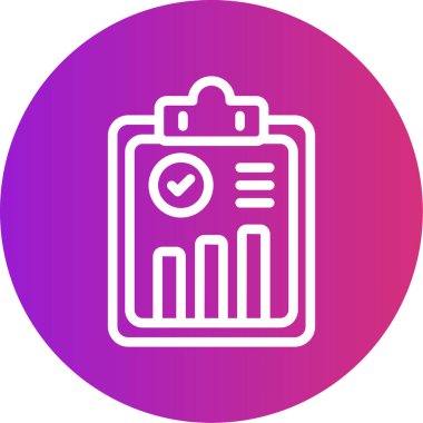 Endüstri Analizi Çizgisi Gradyan Çemberi Simgesi, Basit Tasarımlı Vektör Resimleri