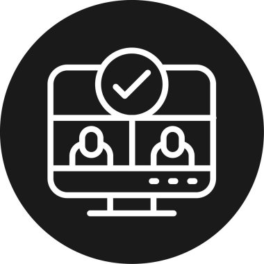 Sanal Takım Çizgisi Çemberi BG Simgesi, Basit Tasarımlı Vektör Resimleri