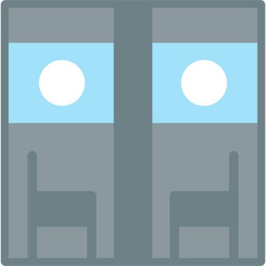 Cezaevi Ziyareti Düz Simgesi, Basit Tasarımlı Vektör İllüzyonu