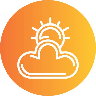 Fajr Satırı Gradyan Çemberi Simgesi, Basit Tasarımlı Vektör Resimleri