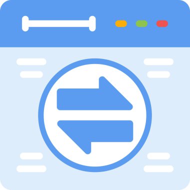 Yasadışı Aktarım Düz Simgesi, Basit Tasarımlı Vektör İllüstrasyonu