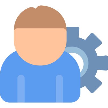 Profil Ayarları Düz Simge, Basit Tasarımlı Vektör Resimleri