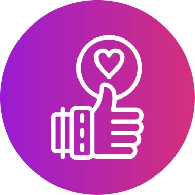 Düğme Satırı Gradyan Çemberi Simgesi, Basit Tasarımlı Vektör İllüstrasyonu gibi