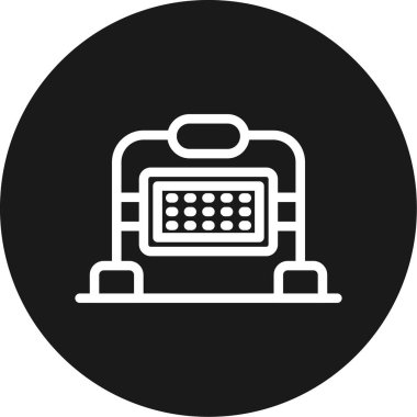 Çalışma Işık Çizgisi Çemberi BG Simgesi, Basit Tasarımlı Vektör Resimleri