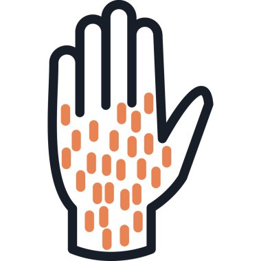 Cerrahi Eldiven Çizgisi Simgesi, Basit Tasarımlı Vektör Resimleri