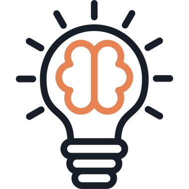 İnovasyon Satırı Simgesi, Basit Tasarımlı Vektör İllüstrasyonu