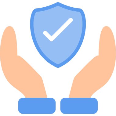 İnsan Hakları Savunması Düz Simgesi, Basit Tasarımlı Vektör İllüzyonu