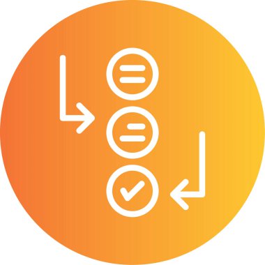 Pazarlama Çalışma Çizgisi Gradyan Çemberi Simgesi, Basit Tasarımlı Vektör Resimleri