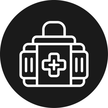 Tıbbi Yardım Hattı Çemberi BG Simgesi, Basit Tasarımlı Vektör Resimleri