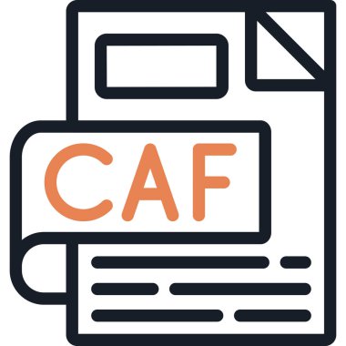 CAF Satır Bitiş Simgesi, Basit Tasarımlı Vektör İllüstrasyonu